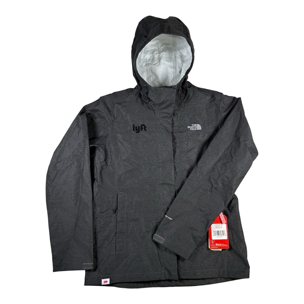 The North Face Women's M Charcoal Venture 2 Dryvent Hooded Rain Jacket w/logo